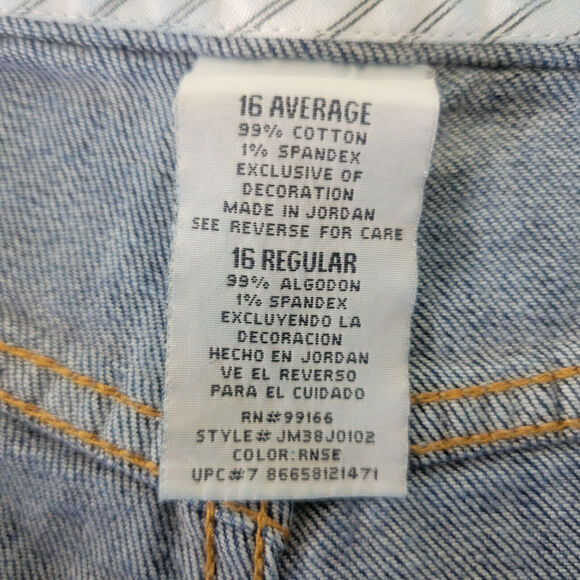 Jordache Jeans Womens 16 Blue Mid Rise Denim Bootcut Medium Wash W35 x L26 - Picture 10 of 16